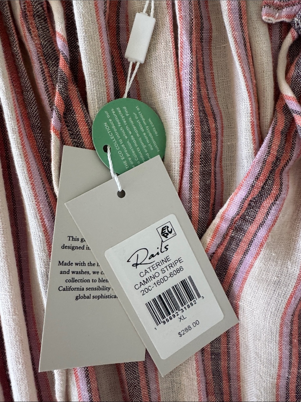 Rails Pink and Cream Striped Maxi Dress - Picture 4 of 9